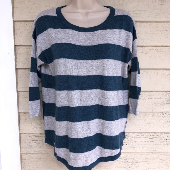 SLONI striped side zips 3/4 sl sweater/10%cashmere - Picture 4 of 8